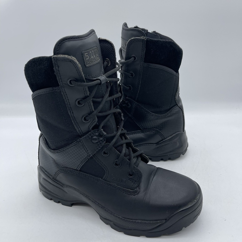 5.11 Tactical ATAC 150204 Men's Size 6  Side Zip 8" Boots Black Leather Security